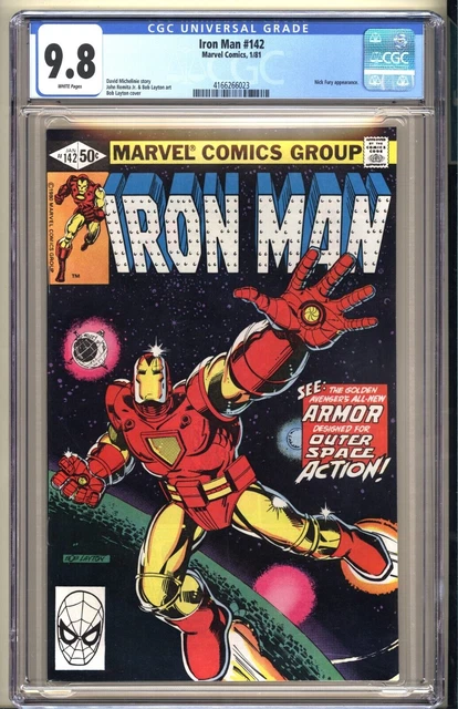 Iron Man #142  CGC 9.8 WP NM/MT Marvel Comics 1981 Bronze Age 1st Space Armor v1