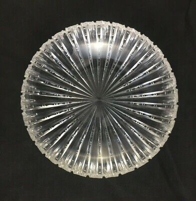 Antique ABP Brilliant Cut Glass PRISM Notched Miter  9 3/4" x 2 3/4" Bowl