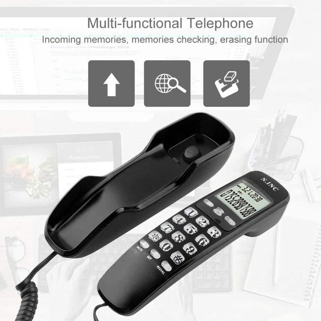 Home Office Corded Telephone Caller ID Wall Desktop Landline Handset Phone USA