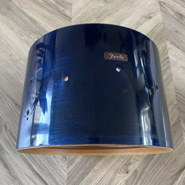 Vintage 70er Jahre Premier 12x8"" Tom Drum Shell - blau schimmernd