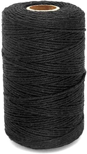 Cuerda de algodón Cotton Bakers Twine656 pies 2 mm para artesanía regalo cordel envolvente