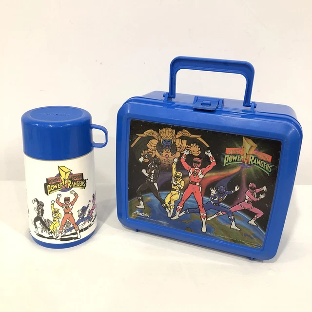 MIGHTY MORPHIN POWER Rangers 1993 Vtg Blue Lunch Box & Thermos Bundle