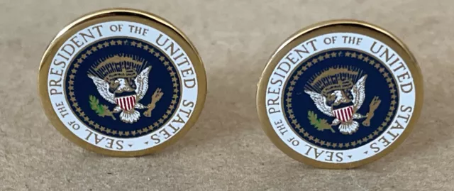 Ronald reagan signature presidential seal cufflinks