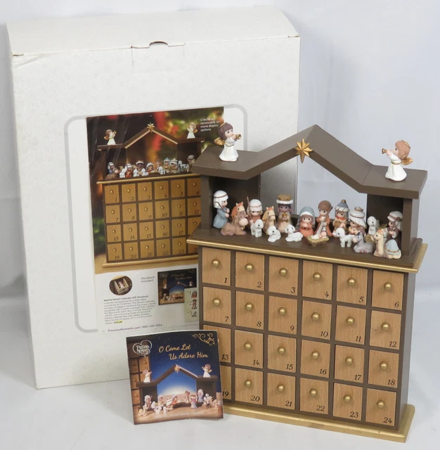 PRECIOUS MOMENTS NATIVITY Advent Calendar w/Storybook & Figures