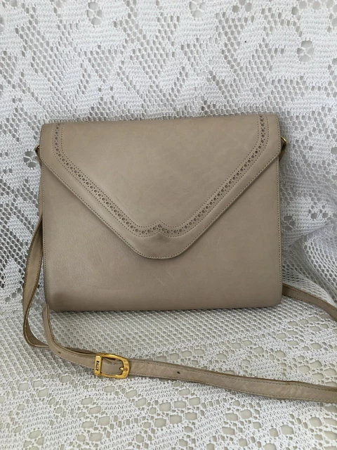 Sac à Main Femme Vintage Années 70 - Cuir Noir - Style Cartable Chic - Occasion - Marque CHIC