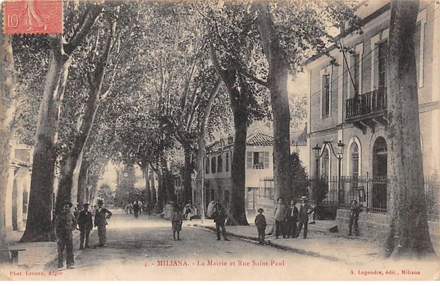 ALGERIE - SAN53849 - Miliana - La Mairie et Rue Saint Paul