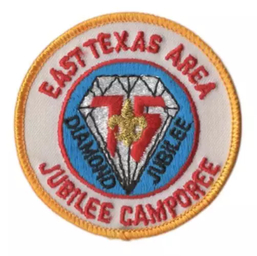 75 Diamond Jubilee East Texas Area Jubilee Camporee BSA Patch YL Bdr. [VA-4174]