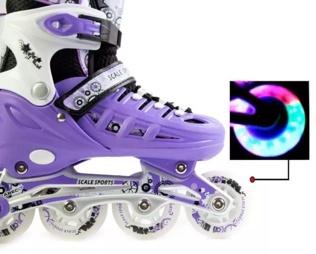 Inline Skates  Adjustable  Roller Blades for Boys and Girls, Size Small 12-2 UK. 3