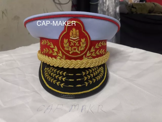 Colonel Gaddafi Military Army General Officers Parade Dress Visor Hat Cap 3