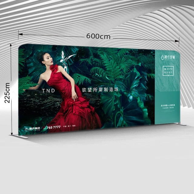 NEW 20ft Trade Show Displays Booth Backdrop Wall Pop Up Stand with Custom Print