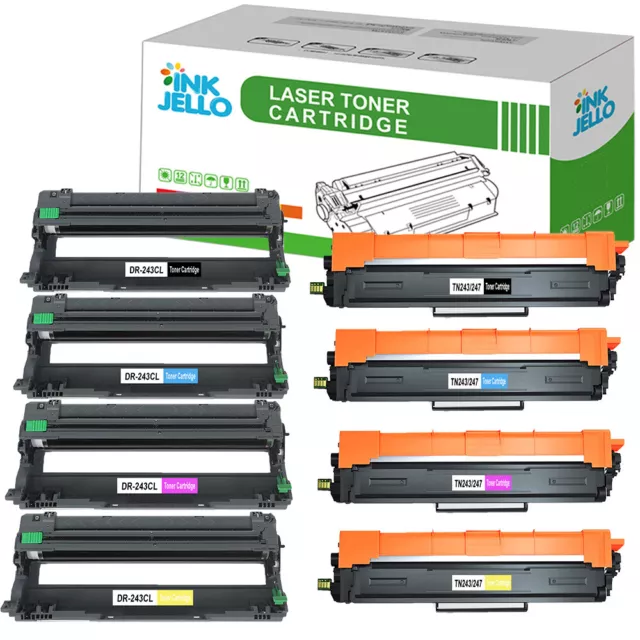 TN243 Toner & DR-243CL Drum Unit Fits For Brother DCP-L3510CDW  HL-L3210CW LOT