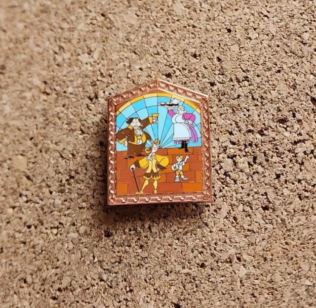 Beauty & The Beast Windows of Love Cogsworth Lumiere Potts Disney pin