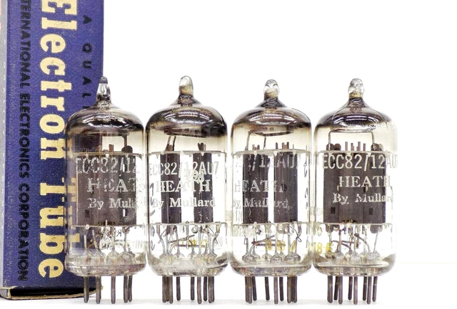 Pair of Tested Late 1950's Mullard/Heath 12AU7 k61 Vacuum Tubes w/2 LT k61 Tubes