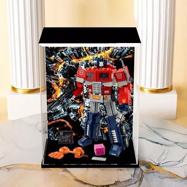Optimus Prime LEGO 10302 Acrylic Panels Display Case | Clear Showcase Box