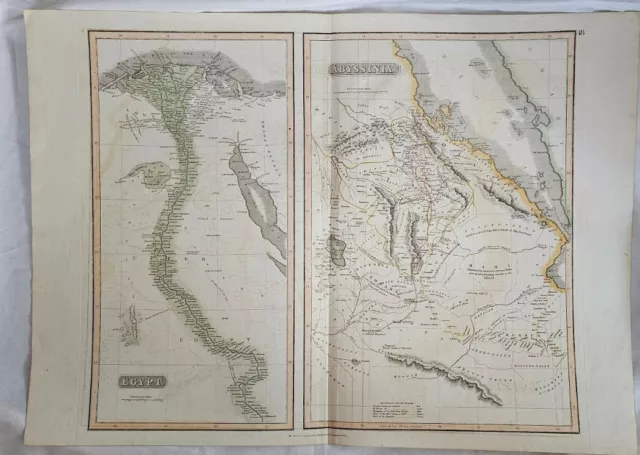 Map Of Egypt and Abyssinia. Thomson. 1817.