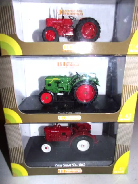 Universal Hobbies  1/43 Metal Lot 3 Tracteurs Neufs