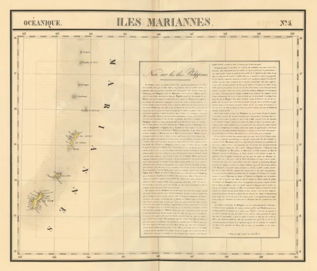 Oc�anique. Iles Mariannes #5. Mariana Islands Guam Saipan. VANDERMAELEN 1827 map