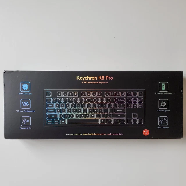 KEYCHRON K8 PRO (Red Switches) QMK VIA Hot Swappable Wireless