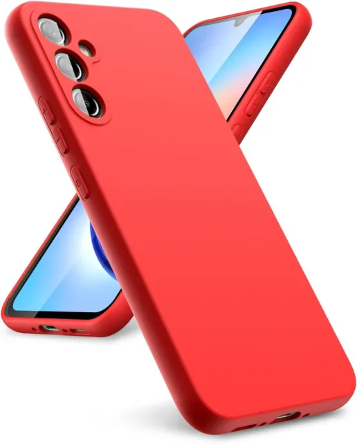 Funda para Samsung Galaxy A34 (5G) Carcasa Gel TPU Silicona PTG + Protector Rojo