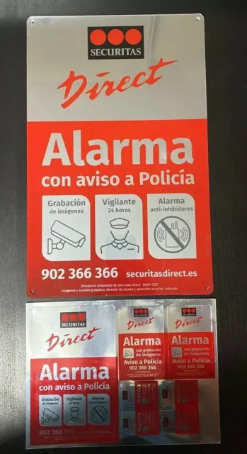 Stiker, Decal, Pegatinas Disuasorias de Alarma Securitas Direct. Modelo  2015