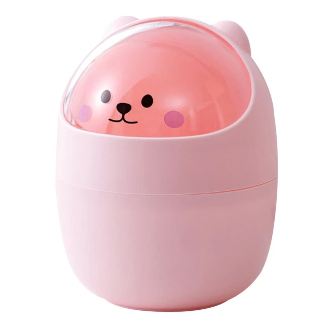 Lot De 4 Mini Poubelles De Bureau Avec Couvercle - Design Compact Et Rangement Malin - 6