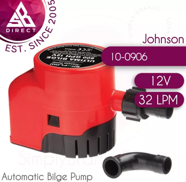 Johnson Automatico Ultima Sentina 600GPH 12V Pompa │ 32 Lpm │ 5A │ A Integrato A