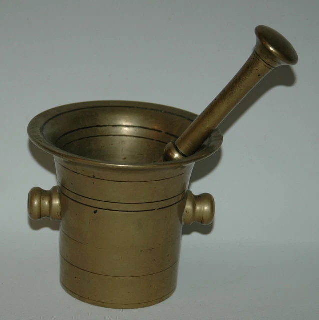 großer antiker Bronze Mörser mit Pistill - ca. 2077g