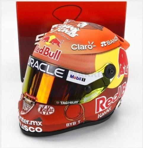 Mini Casque Sergio Perez - Las Vegas GP 2023 - Échelle 1:2, Résine - Modèle Diecast Collection