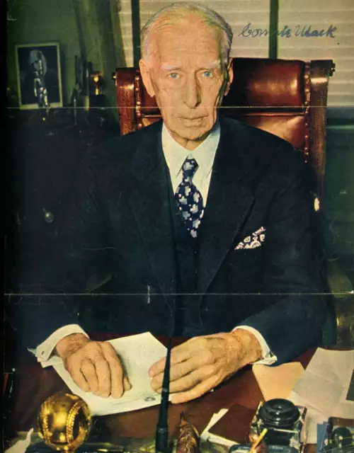 Connie Mack Psa/dna Coa Autograph Hand Signed 8x10 Photo