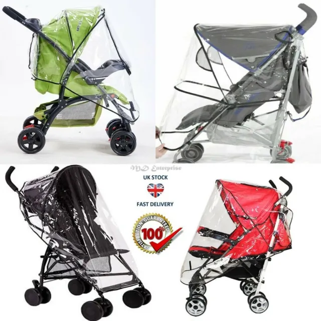 Larger Rain Cover Universal MD Ent Shopper Sport Buggy Pushchair Raincover Clear