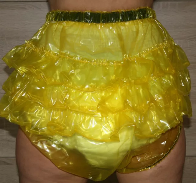 PVC Incontinence Diaper Rubber Underwear Adult Baby Lemon