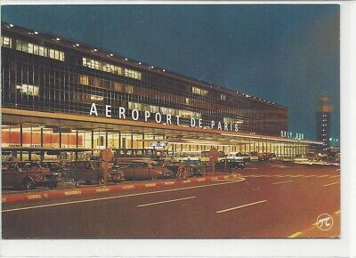 Cp 94-val-de-marne - airport paris-orly-the illuminated facade of south orly