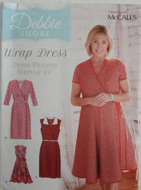 DEBBIE SHORE LADIES Wrap Dress Sewing Pattern Sizes 14-22 (UNCUT) £4.07 -  PicClick UK