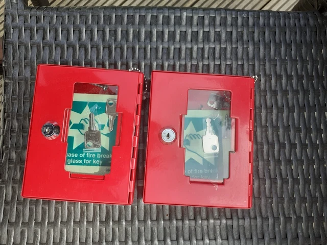 2 x unità antincendio a parete in vetro - pausa per chiave