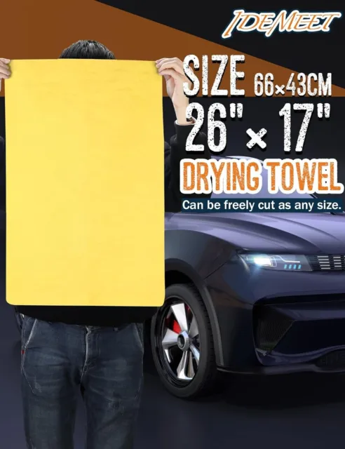 1 Car Wash Chamois Shammy Towel Synthetic Super Absorbent Drying Cloth Wipe Auto 3