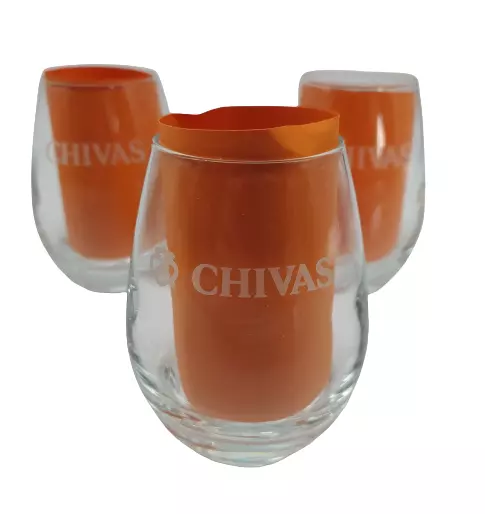 3 Verres Dégustation Gravé Whisky Chivas Regal - 2 Typo différentes 2