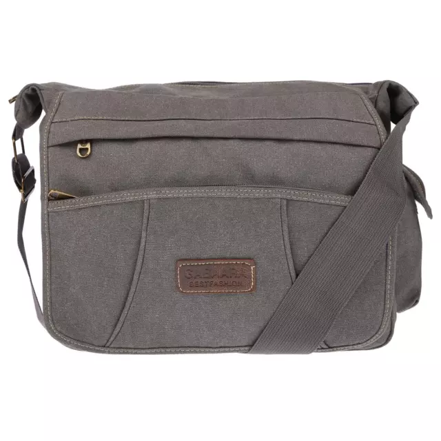 Große XL Herren Damen Tasche Messenger Bag Umhängetasche Laptoptasche Canvas 3