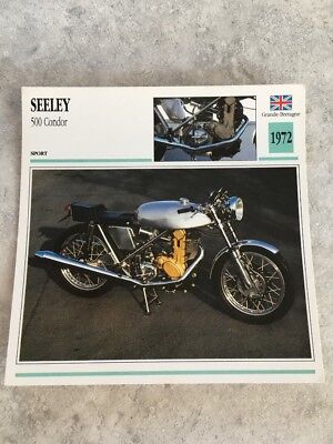 Seeley 500 condor 1972 Carte moto Collection Atlas UK 