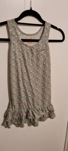 Girls Grey Dress with Multi-Coloured Hearts from Cherokee, Aged 9-10, Height 140