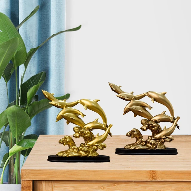 Delfine im nordischen Stil, Dekorationsfigur für Wohnzimmer, Schlafzimmer