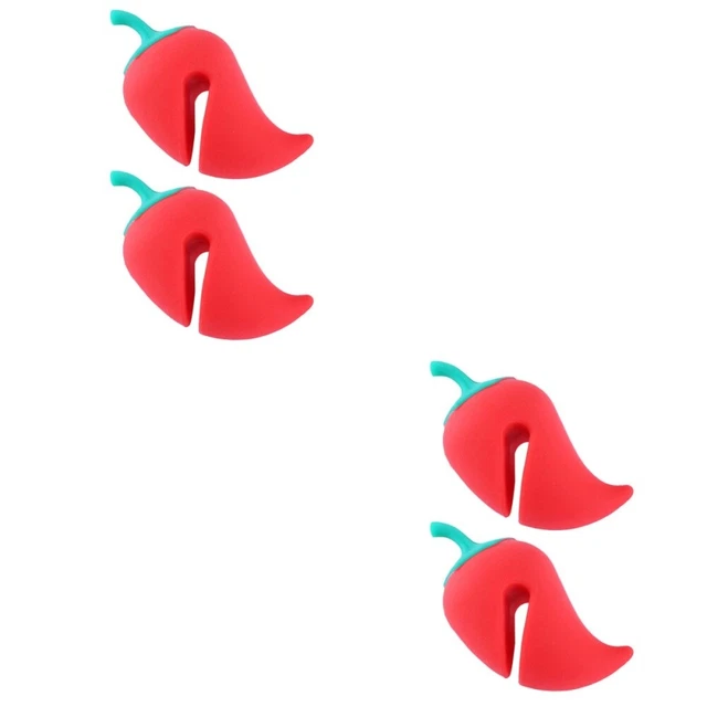 4 piezas Utensilio Pot Clip Cuchara Descanso Clip A prueba de derrames Elevador de tapas