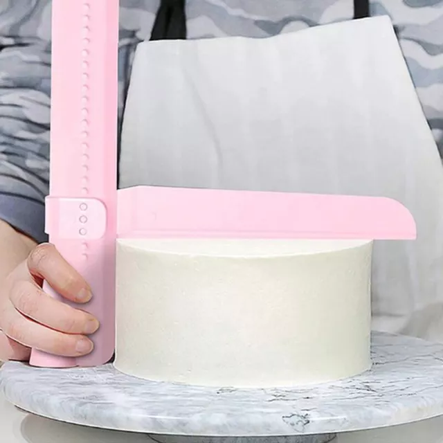 Adjustable Cake Icing Scraper Smoother Fondant Cake Baking Comb Decorating Tool