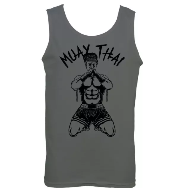 Muay Thai Mens Martial Arts Vest MMA Kick Boxing Pads Gloves Training Top