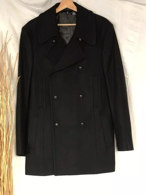 Manteau/caban ZARA Man noir laine val.210€ taille L