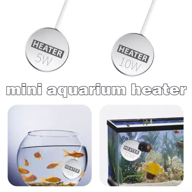 Mini Aquarium Fish Tank Heater USB Heating Rod Thermostat Heater Submersible