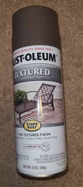 NUEVA pintura en aerosol texturizada Rust-Oleum 12 oz lata de bronce 7226 con punta cómoda ¡envío gratuito!