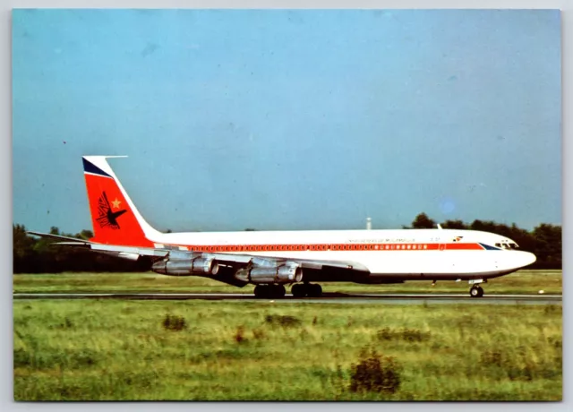 Airplane Postcard LAM Linhas Aereas de Mocambique Airlines Boeing 707-338C CE14