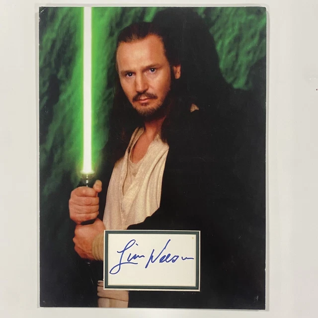 Star Wars: Qui-Gon Jinn Liam Neeson Signature Backed with COA