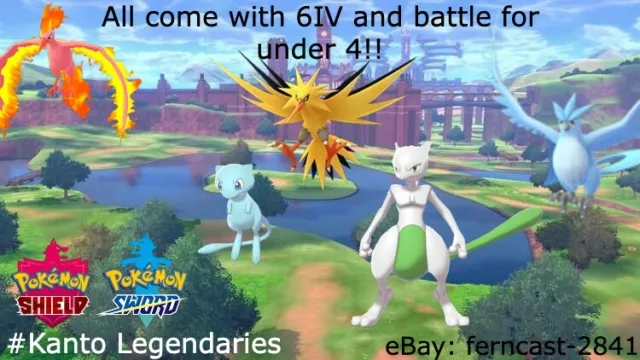 Pokemon Sword And Shield Shiny Unova Legendaries Bundle 6IV Battle Ready