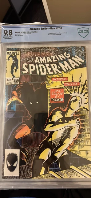Amazing Spiderman 256 cgc 9.8 Marvel 1984 1st appearance of Puma WHITE pgs NM